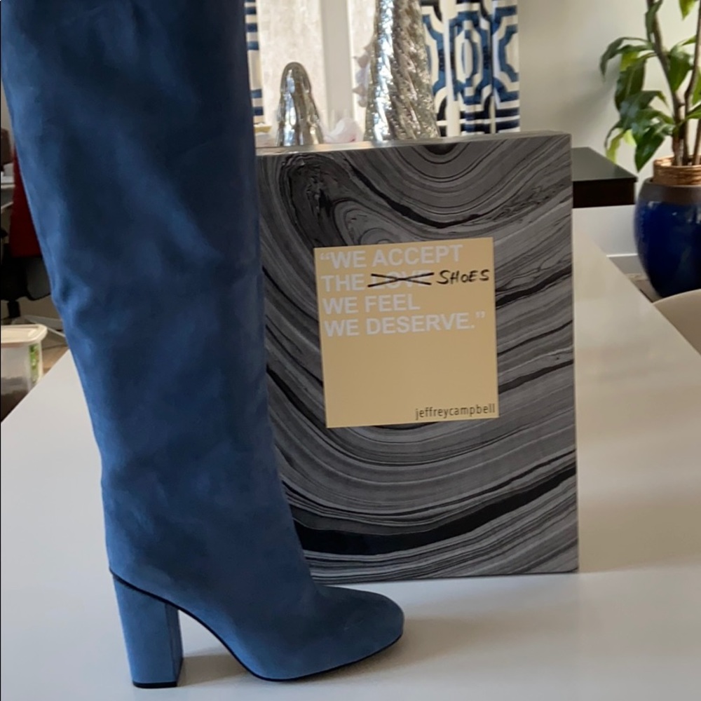 Tall suede boots